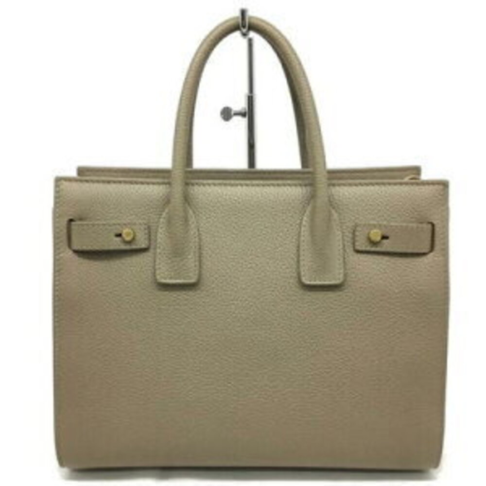 SAINT LAURENT Sac de Jour Soft Baby Leather Greige Gray Bag - Picture 2 of 9
